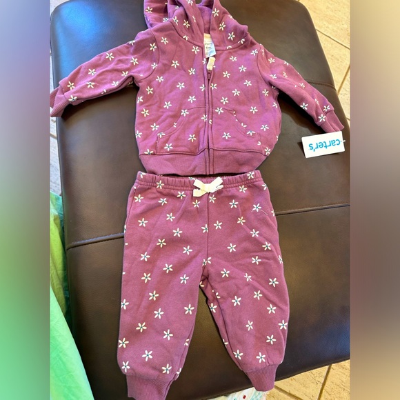 Baby girl sweatshirt and sweatpants size 6 months NWT - Picture 1 of 3